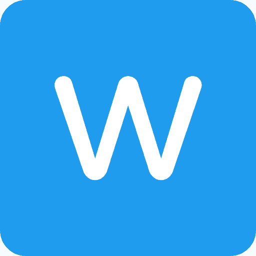 A blue square with the letter W inside. wearegeeky.com the home of pay monthly web and graphic design.