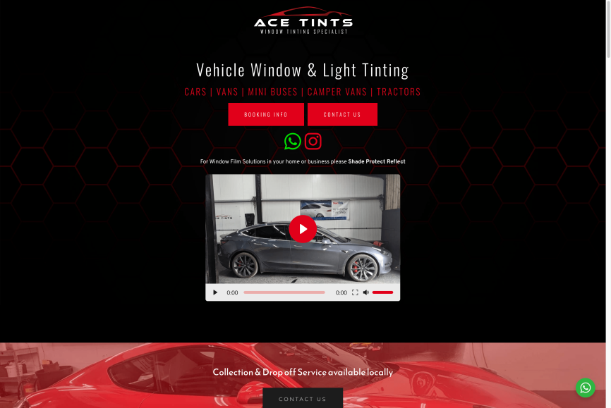 Ace Tints is a car window tinting company, they have been our client for 7 years now